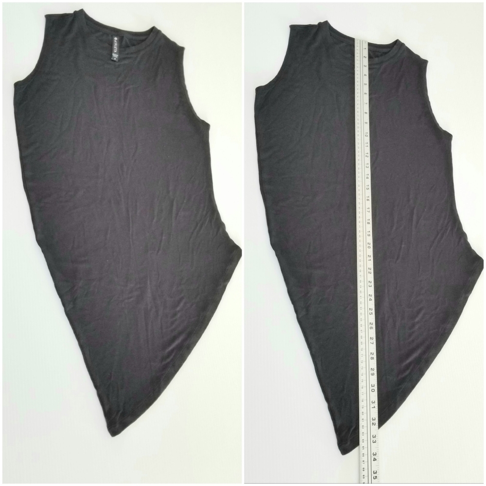 Athleta Women's Gray Sleeveless Uneven Hem Athletic Shirt, Small